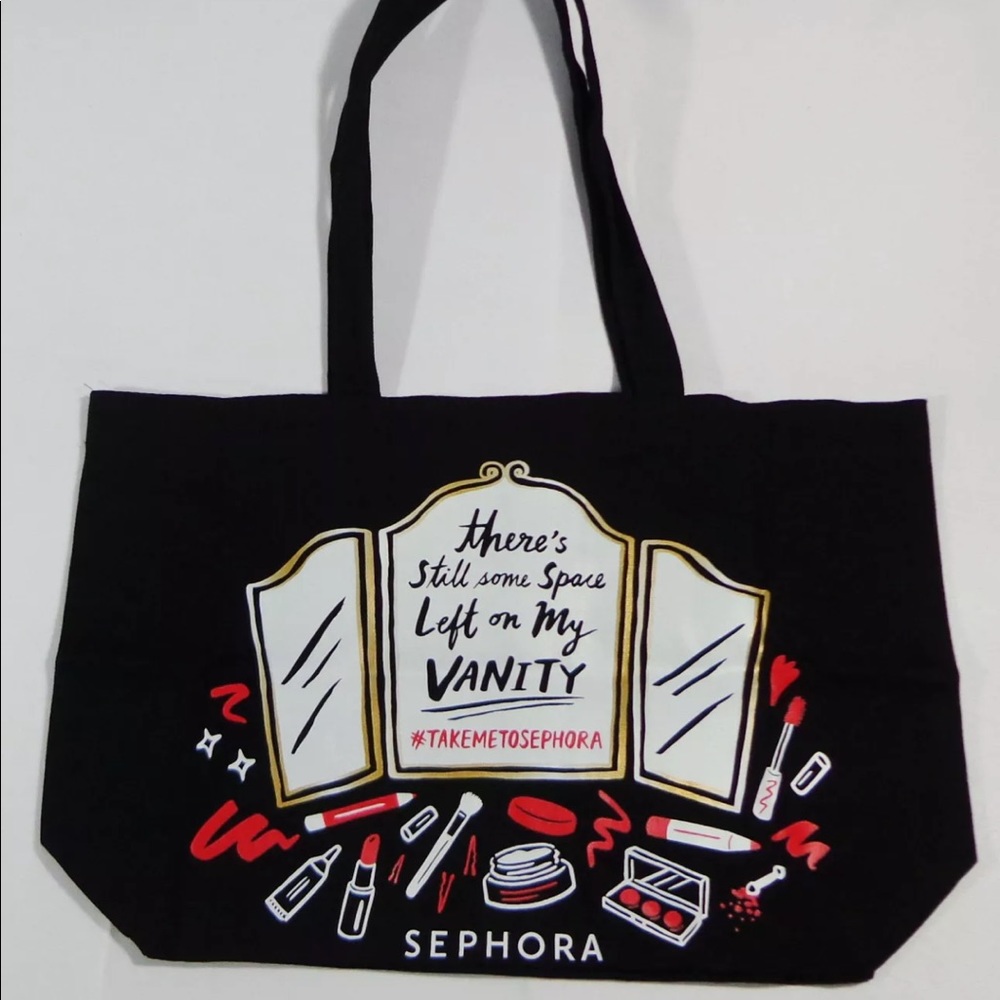 Sephora Tote Bag Some Space Left On My Vanity Shop Purse Travel Luggage Makeup
